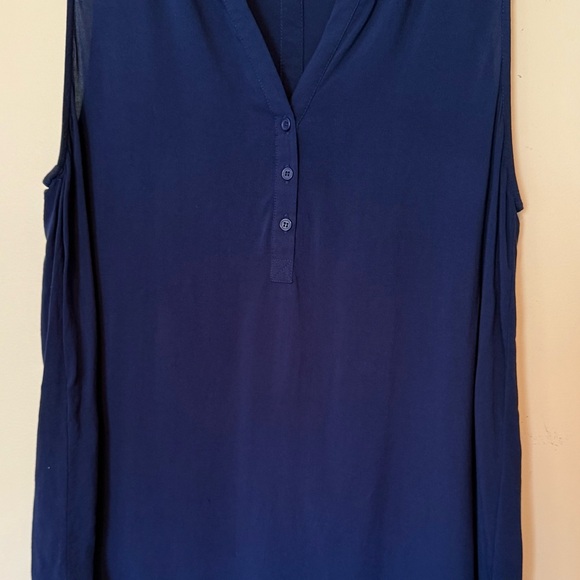 Pleione Deep Blue Sleeveless Blouse - Picture 1 of 2